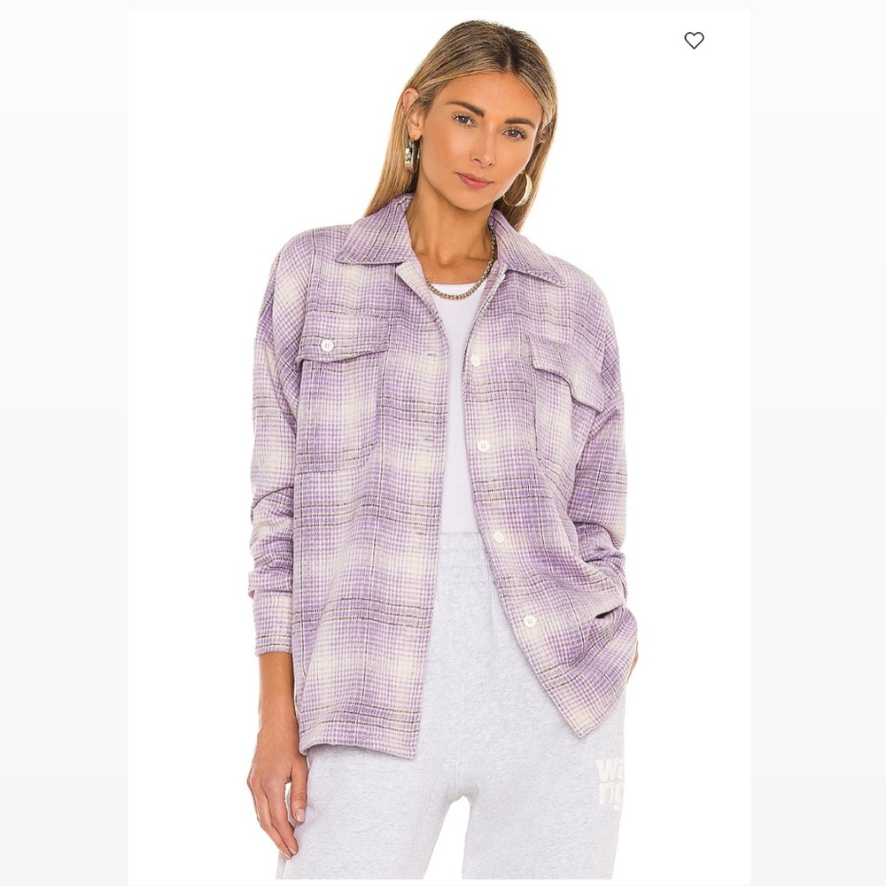 Lovers + Friends Purple White Shacket